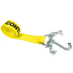 2" x 12' Replacement Tow Strap with RTJ Cluster Hooks | Yellow