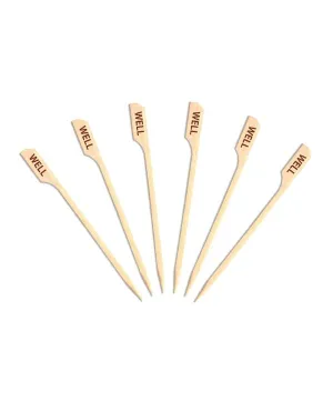 3.5" Bamboo Steak Marker Paddle Pick, Well - 1,000/box
