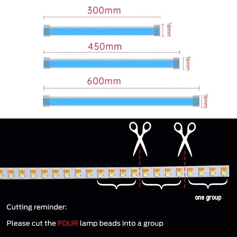 45Cm Led Drl Car Daytime Running Light Ice Blue / Yellow