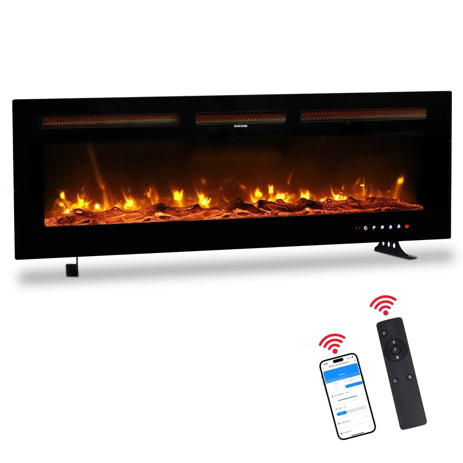 50" Smart WiFi Electric Fireplace Insert