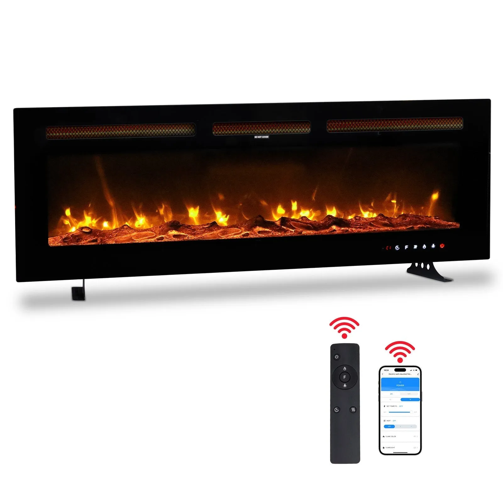 50" Smart WiFi Electric Fireplace Insert