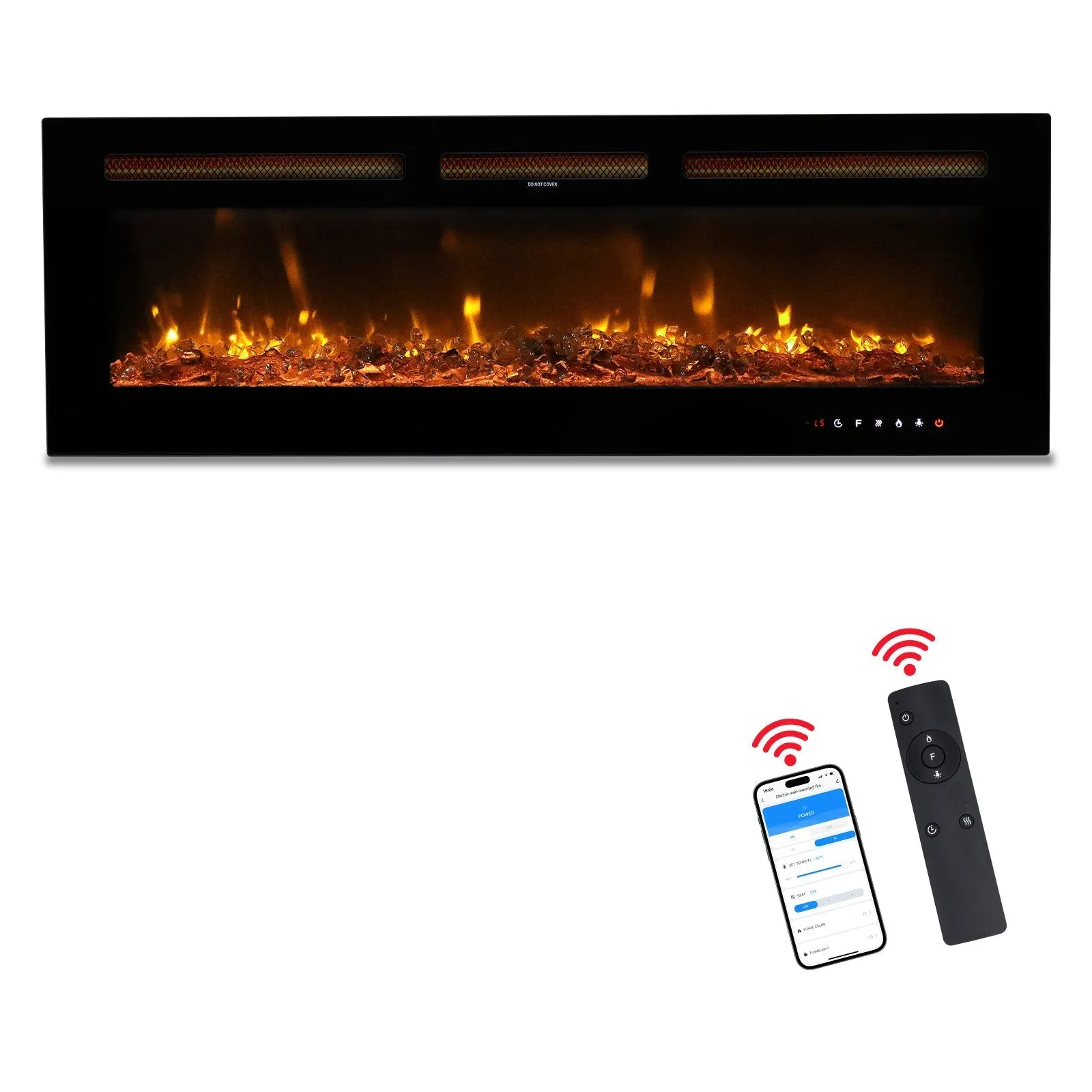 50" Smart WiFi Electric Fireplace Insert