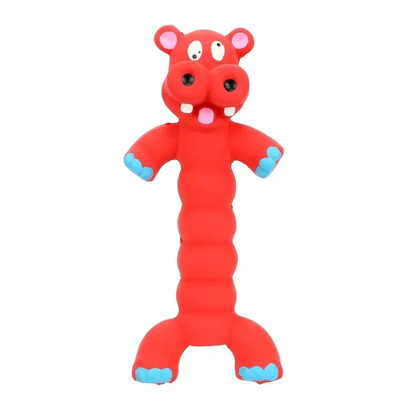 Animal-Shaped Squeaky Rubber Chew Toy for Pets