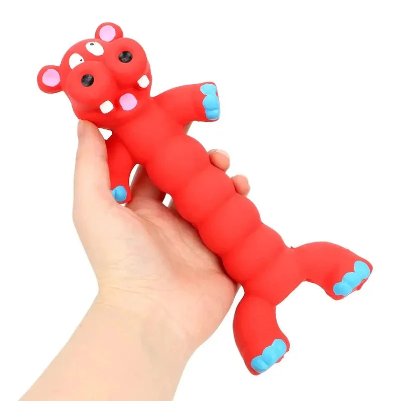 Animal-Shaped Squeaky Rubber Chew Toy for Pets