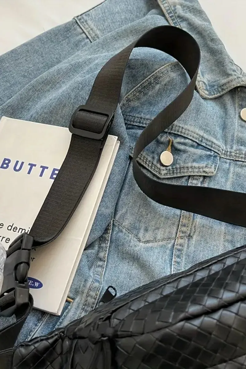 Atlas Weave Bum Bag - Black