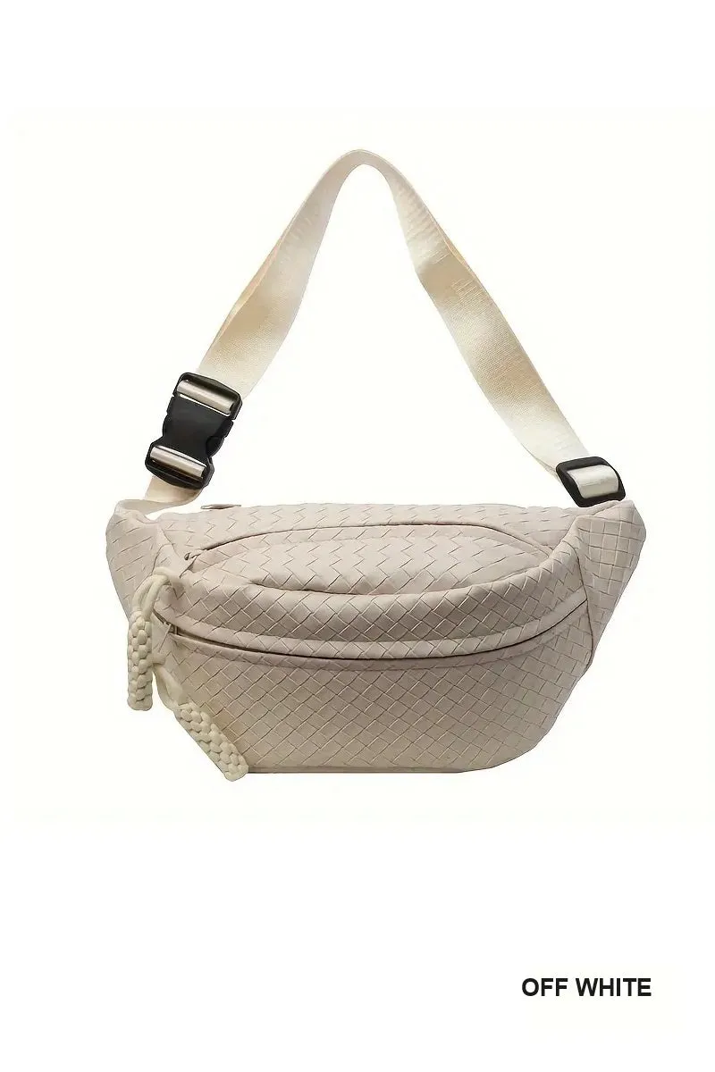 Atlas Weave Bum Bag - Off White