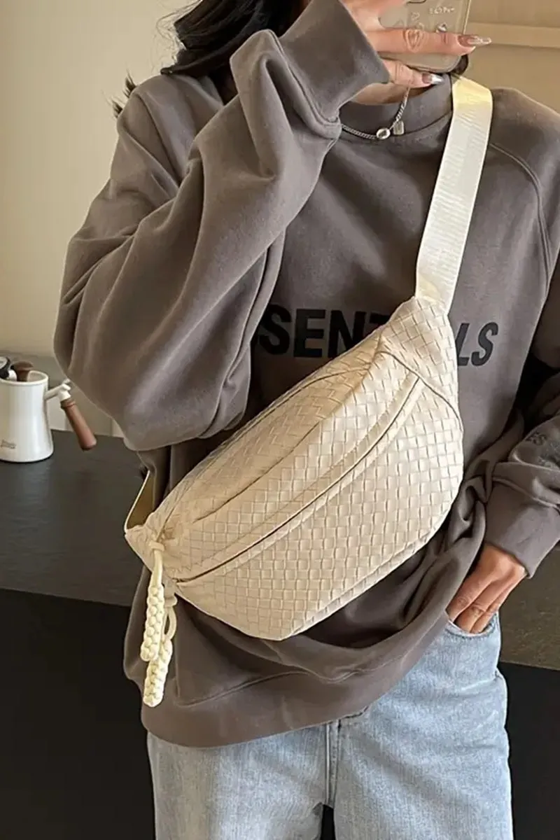 Atlas Weave Bum Bag - Off White