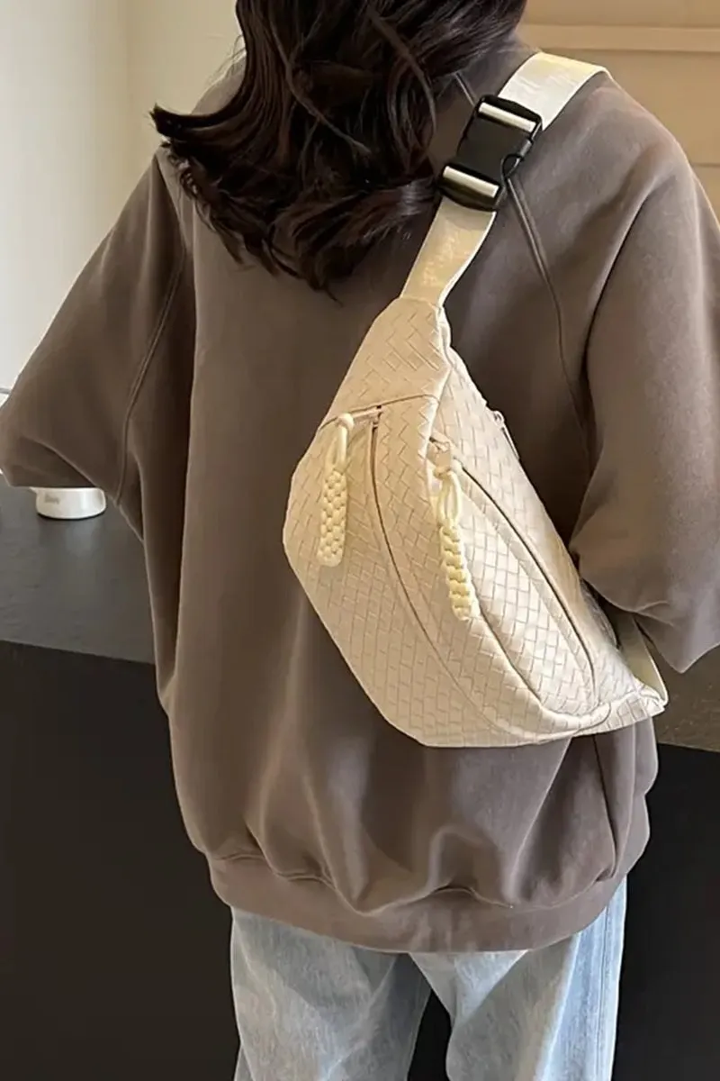 Atlas Weave Bum Bag - Off White