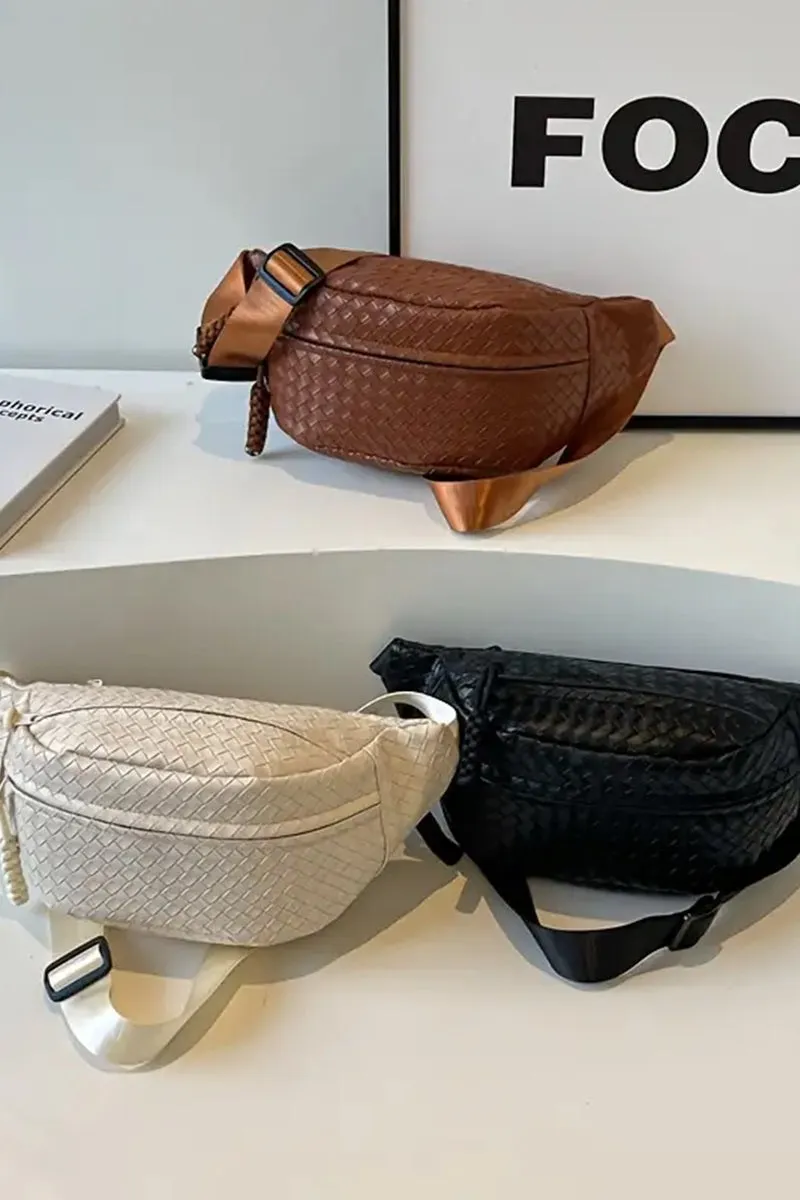 Atlas Weave Bum Bag - Off White