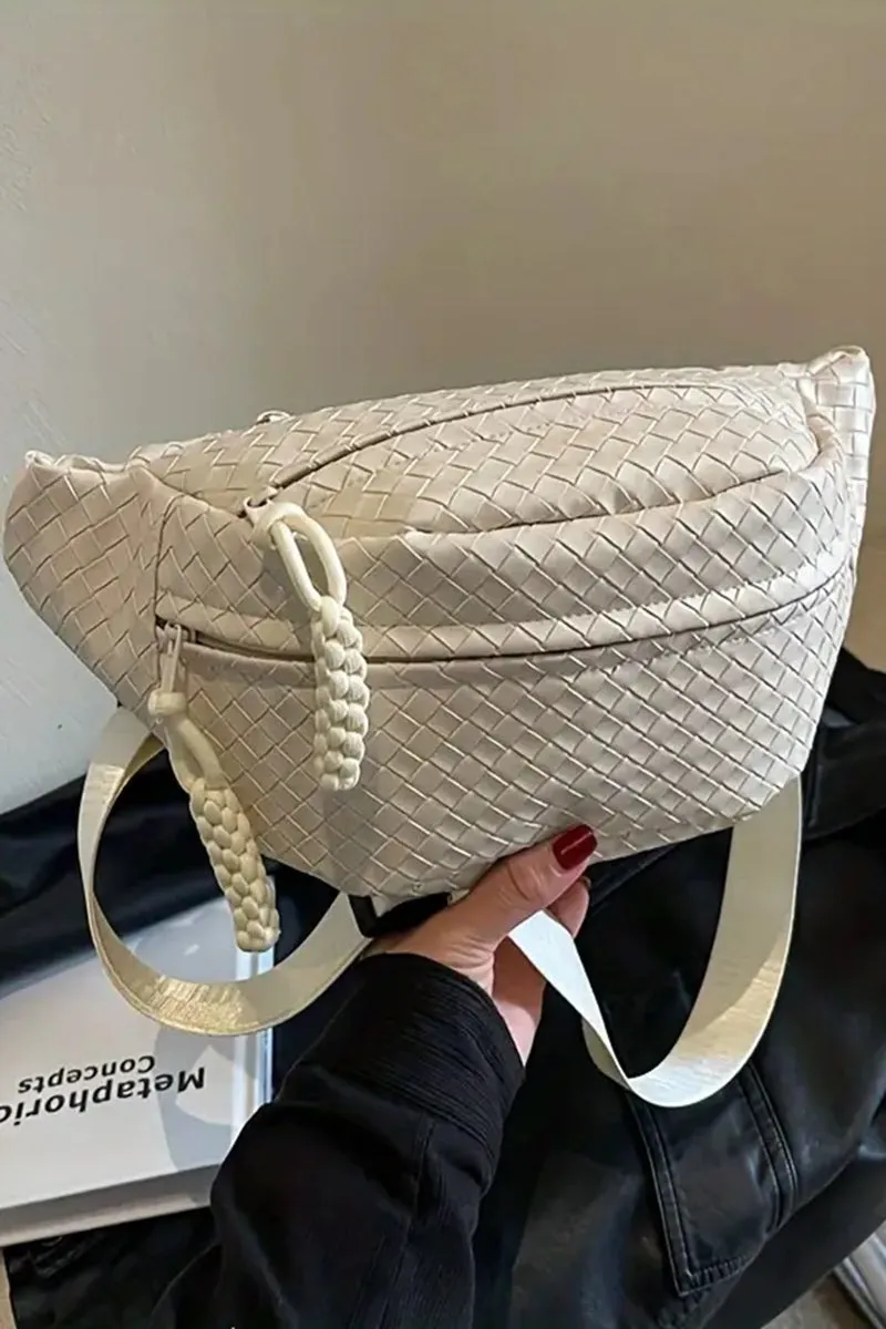 Atlas Weave Bum Bag - Off White