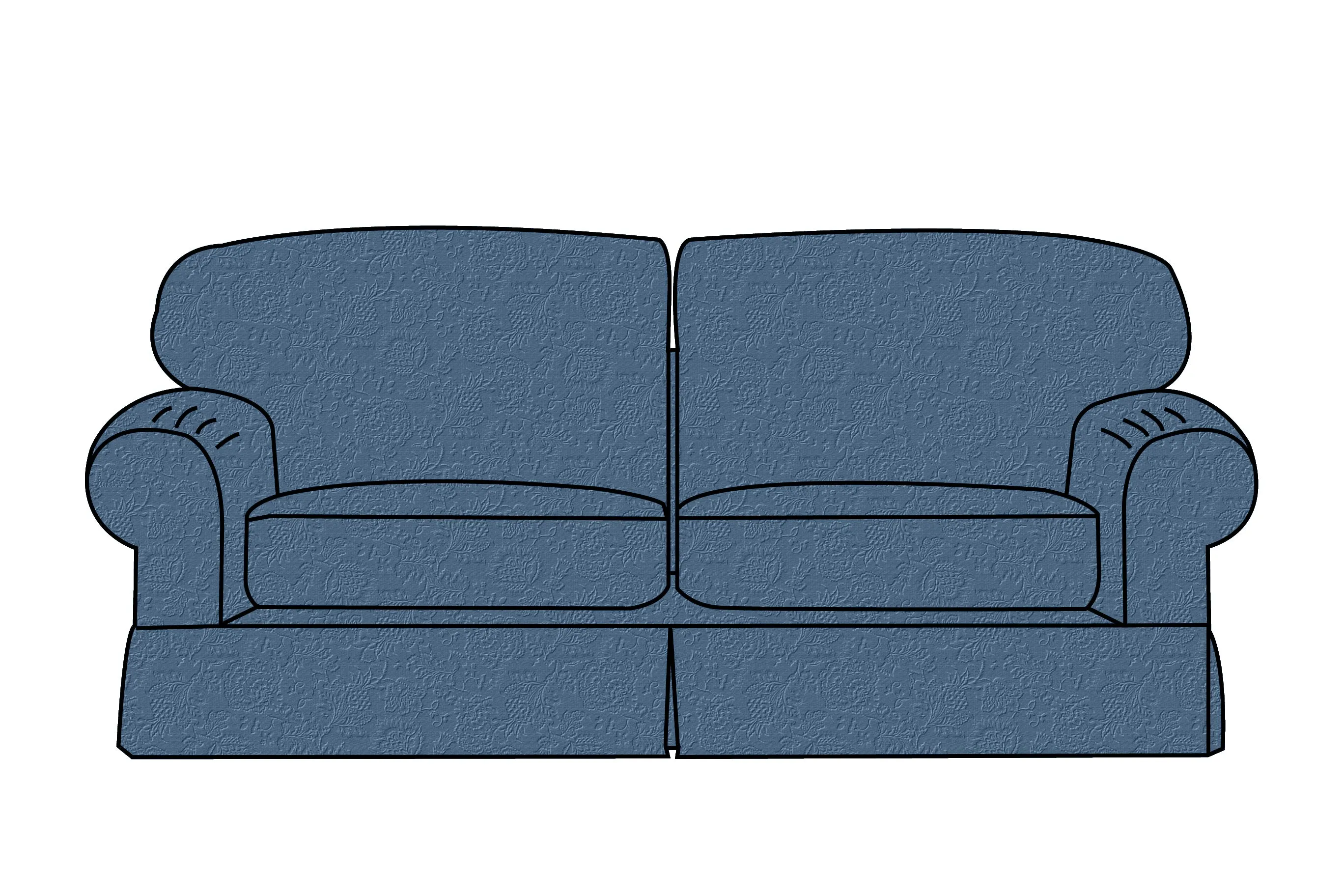 Banbury | Midi Extra Loose Cover | Shaftesbury Blue