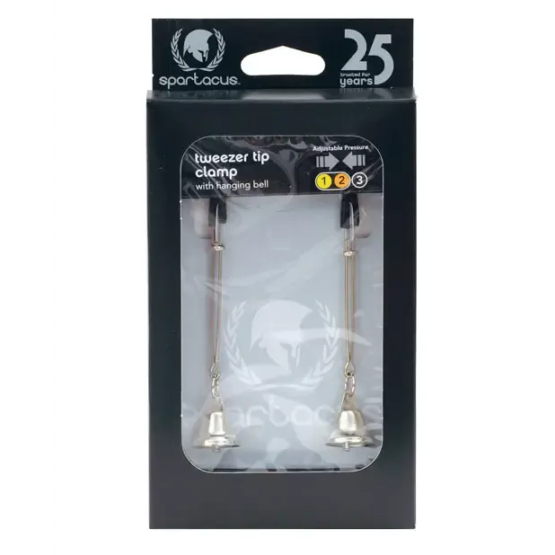 Bell Nipple Clamps Tweezer Style Rubber Tipped Adjustable
