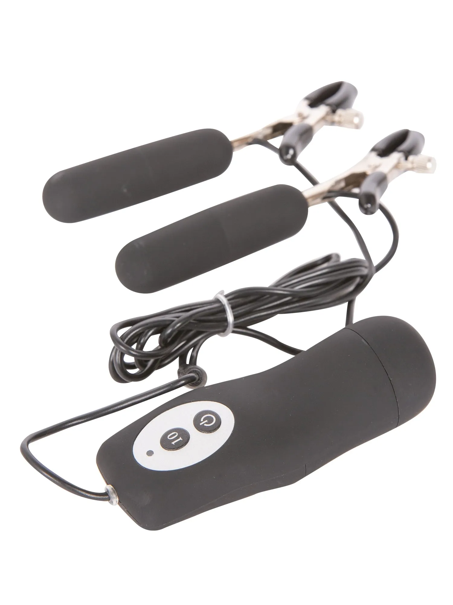 Black Vibrating Nipple Clamps