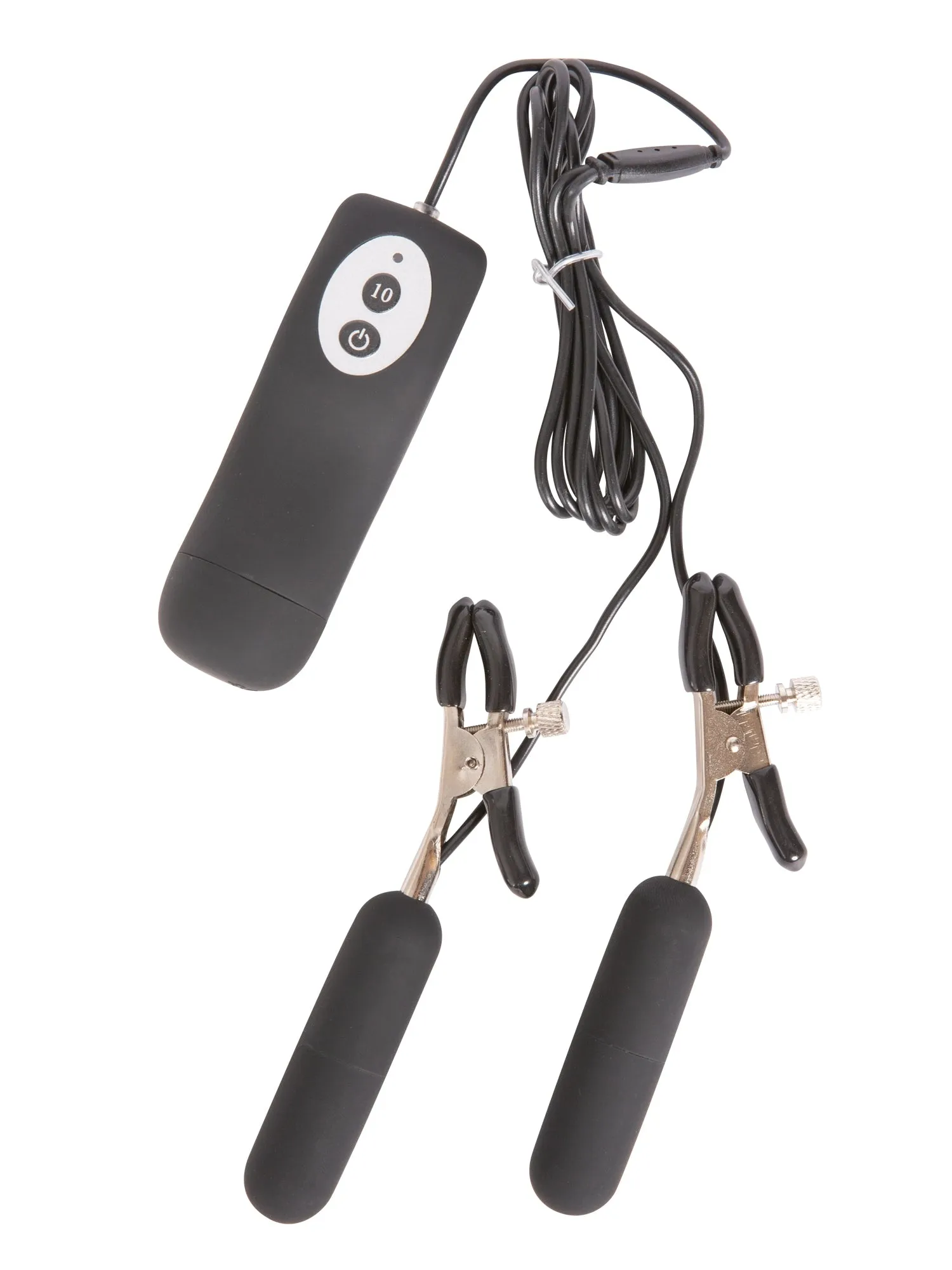 Black Vibrating Nipple Clamps
