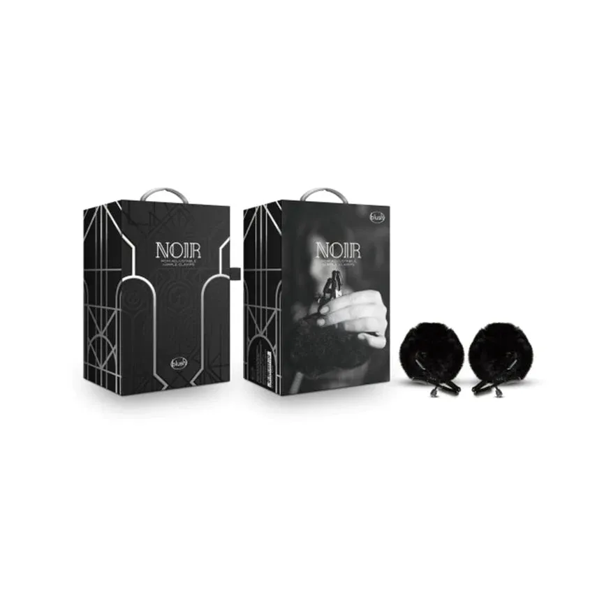 Blush Noir Pom Adjustable Nipple Clamps