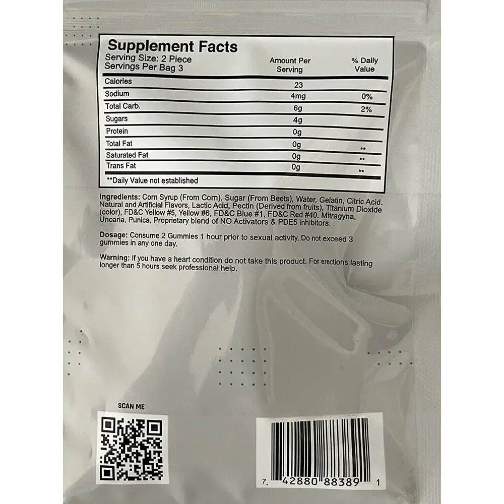 Boner Bear Male Enhancement Gummy 1pk (6 Pcs)