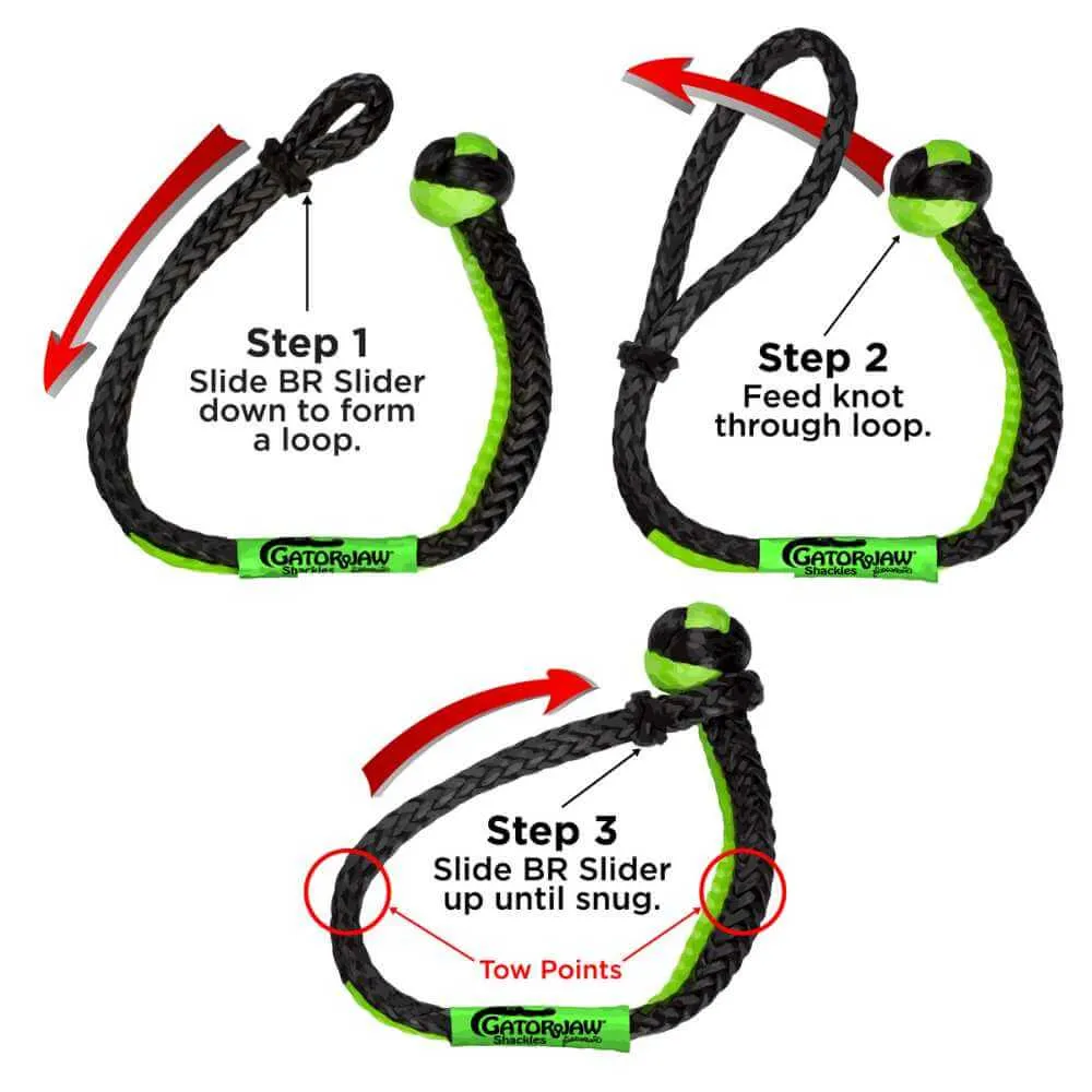Bubba Rope 5/16" Synthetic Soft Shackle NexGen PRO Gator-Jaw