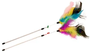 Bud'z - Cat Toy - Feather Duster Multicoloured