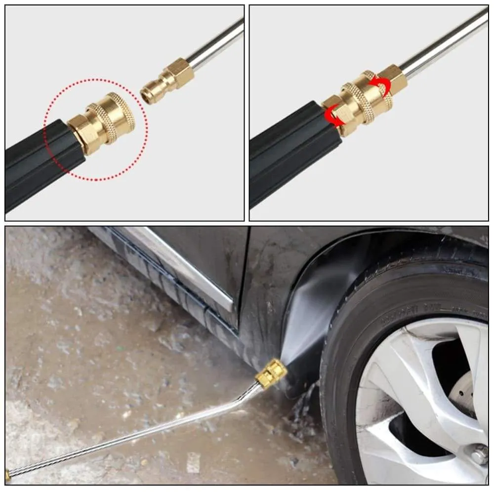 Car Washer Metal Jet Water Spray Lance Extension Wand Nozzle
