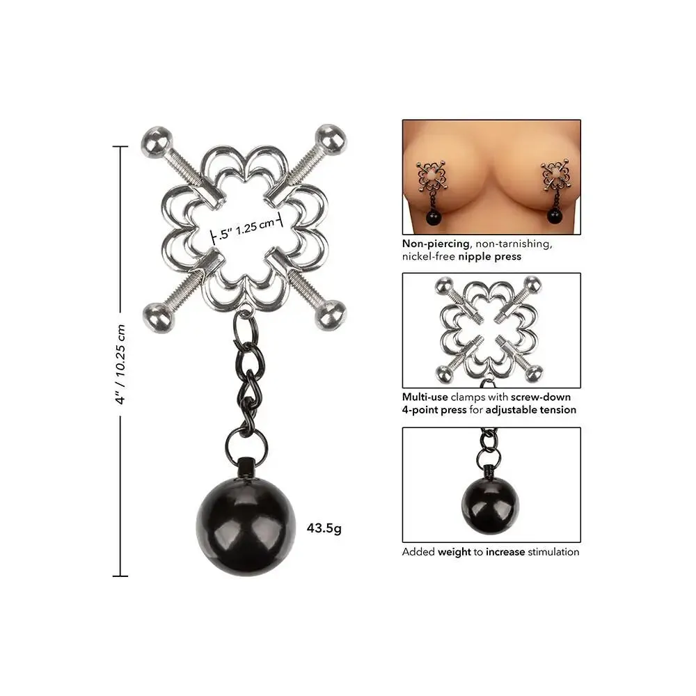 Colt Stainless Steel Silver 4 Point Weighted Nipple Press