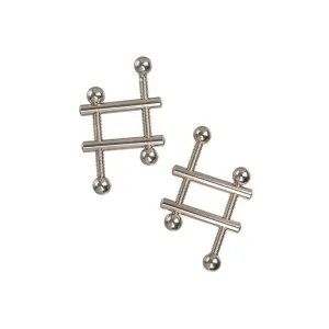 Colt Stainless Steel Silver Adjustable Crossbar Nipple Vices