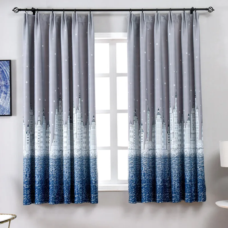 Fern Eco-Friendly Cartoon Print Blackout Nursery Curtain