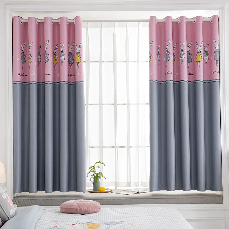 Fern Eco-Friendly Cartoon Print Blackout Nursery Curtain