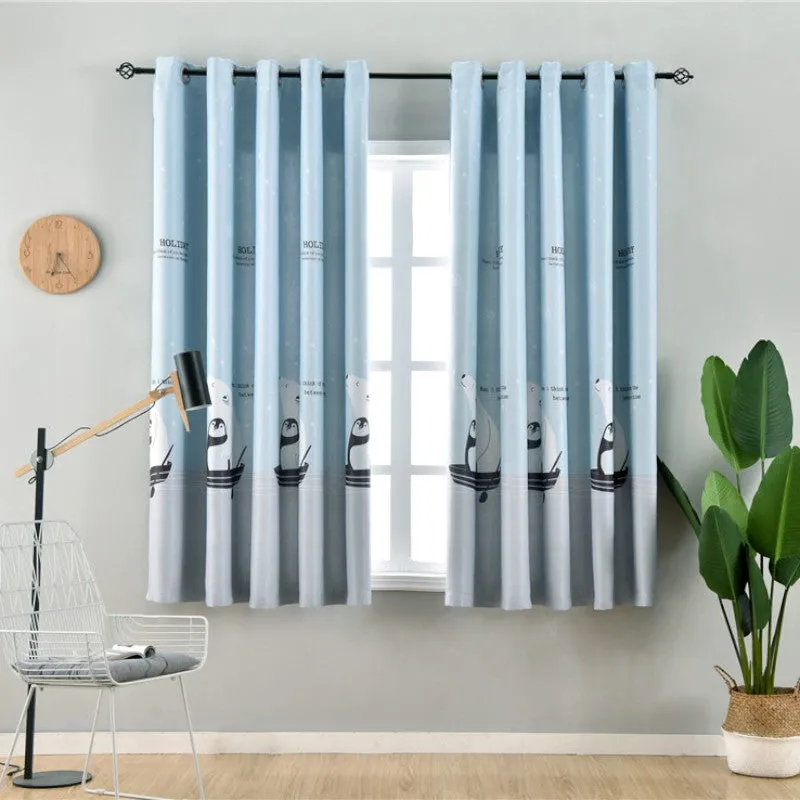 Fern Eco-Friendly Cartoon Print Blackout Nursery Curtain