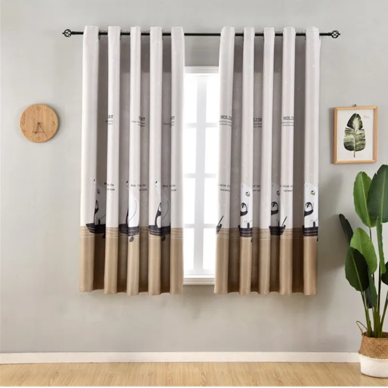 Fern Eco-Friendly Cartoon Print Blackout Nursery Curtain
