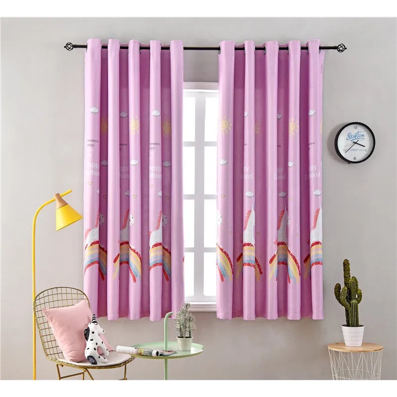 Fern Eco-Friendly Cartoon Print Blackout Nursery Curtain