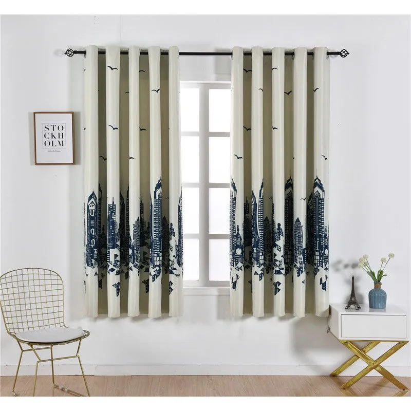 Fern Eco-Friendly Cartoon Print Blackout Nursery Curtain
