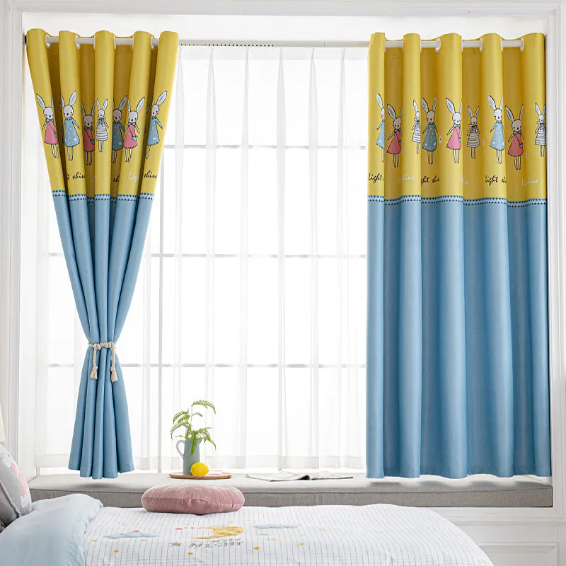 Fern Eco-Friendly Cartoon Print Blackout Nursery Curtain
