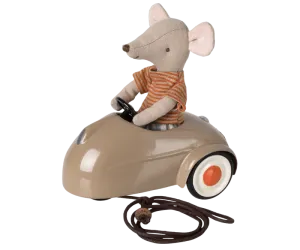 Heirloom Toy | Mouse Car- Brown | Maileg