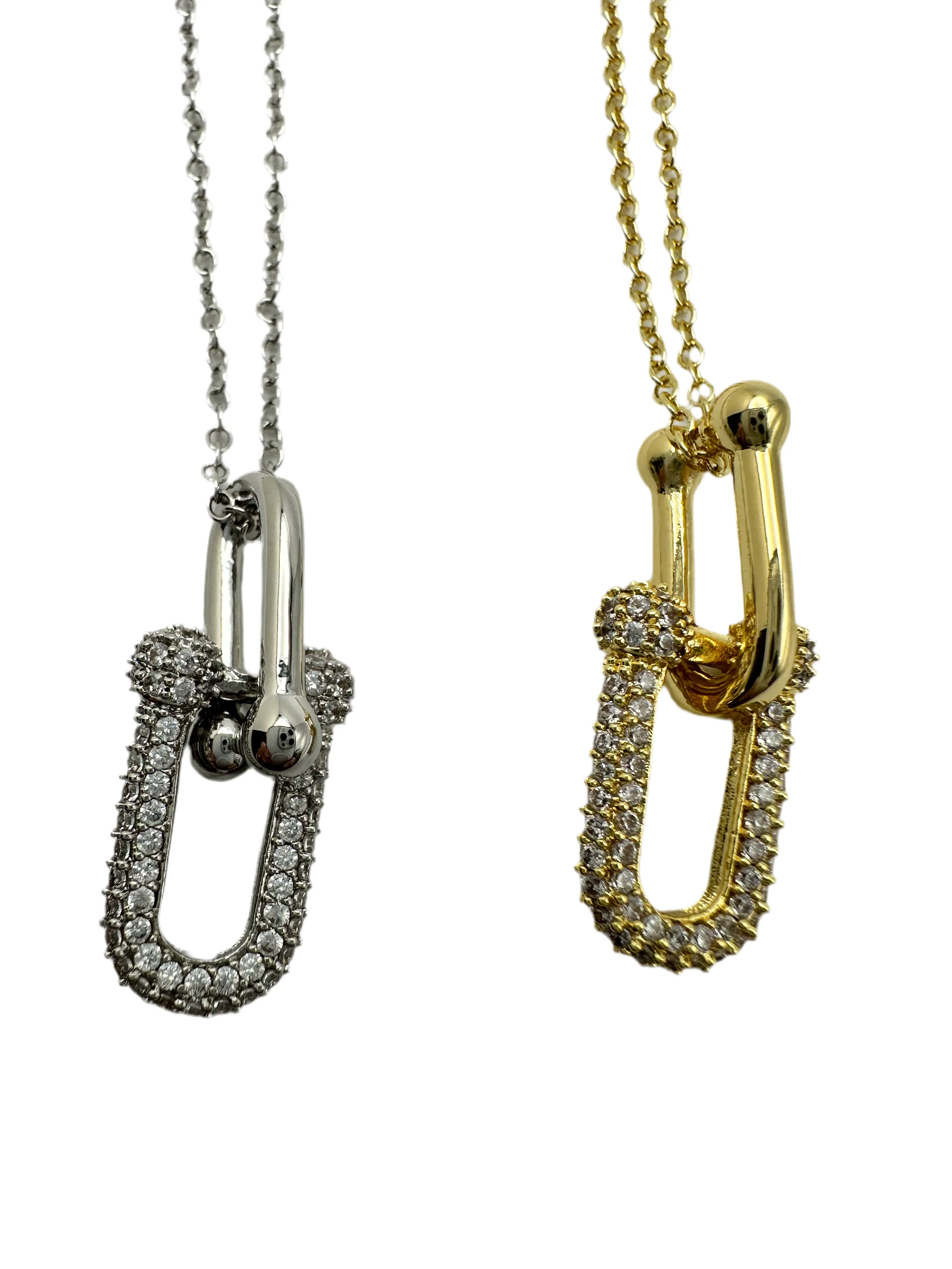 Interlocking Links CZ Necklace