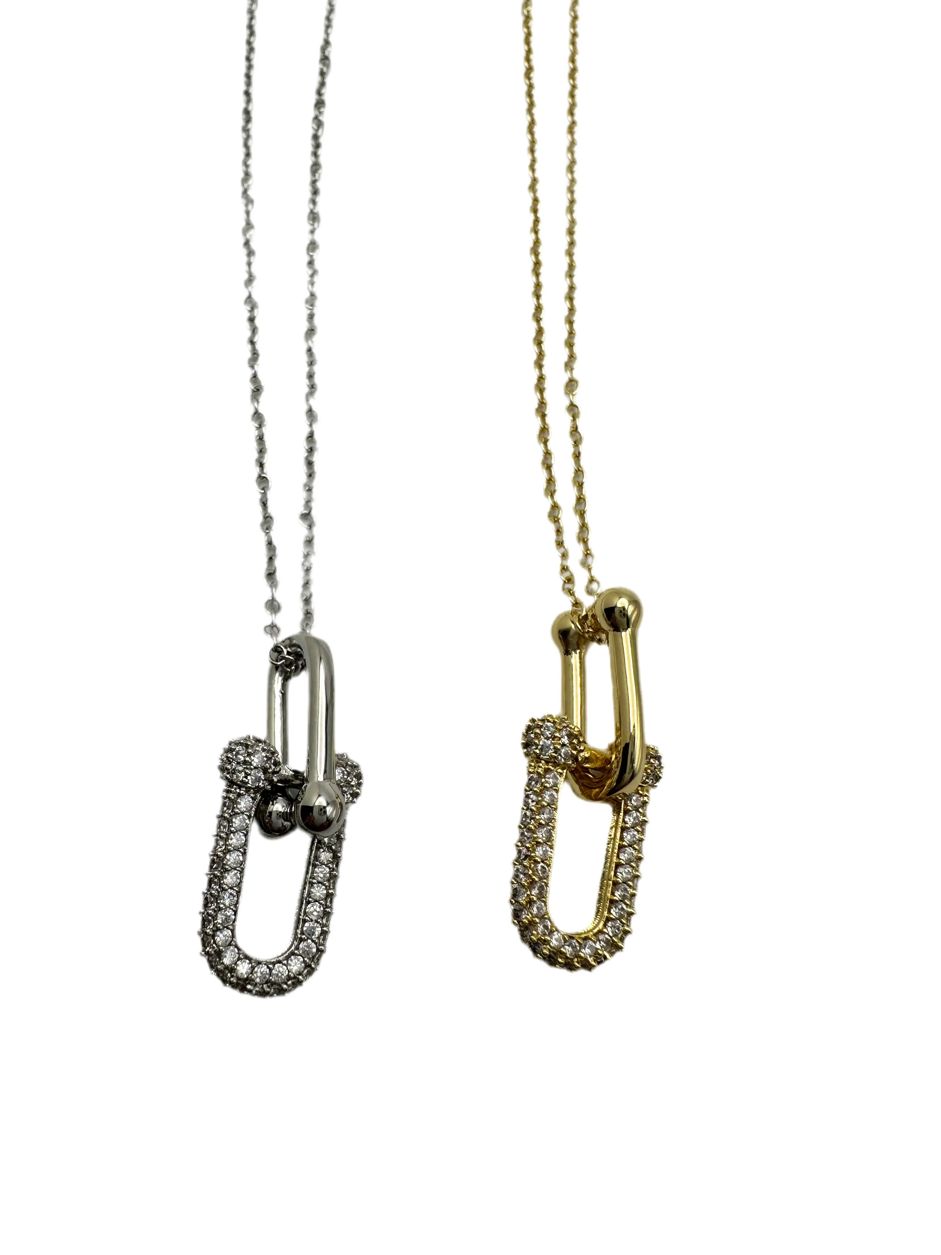 Interlocking Links CZ Necklace