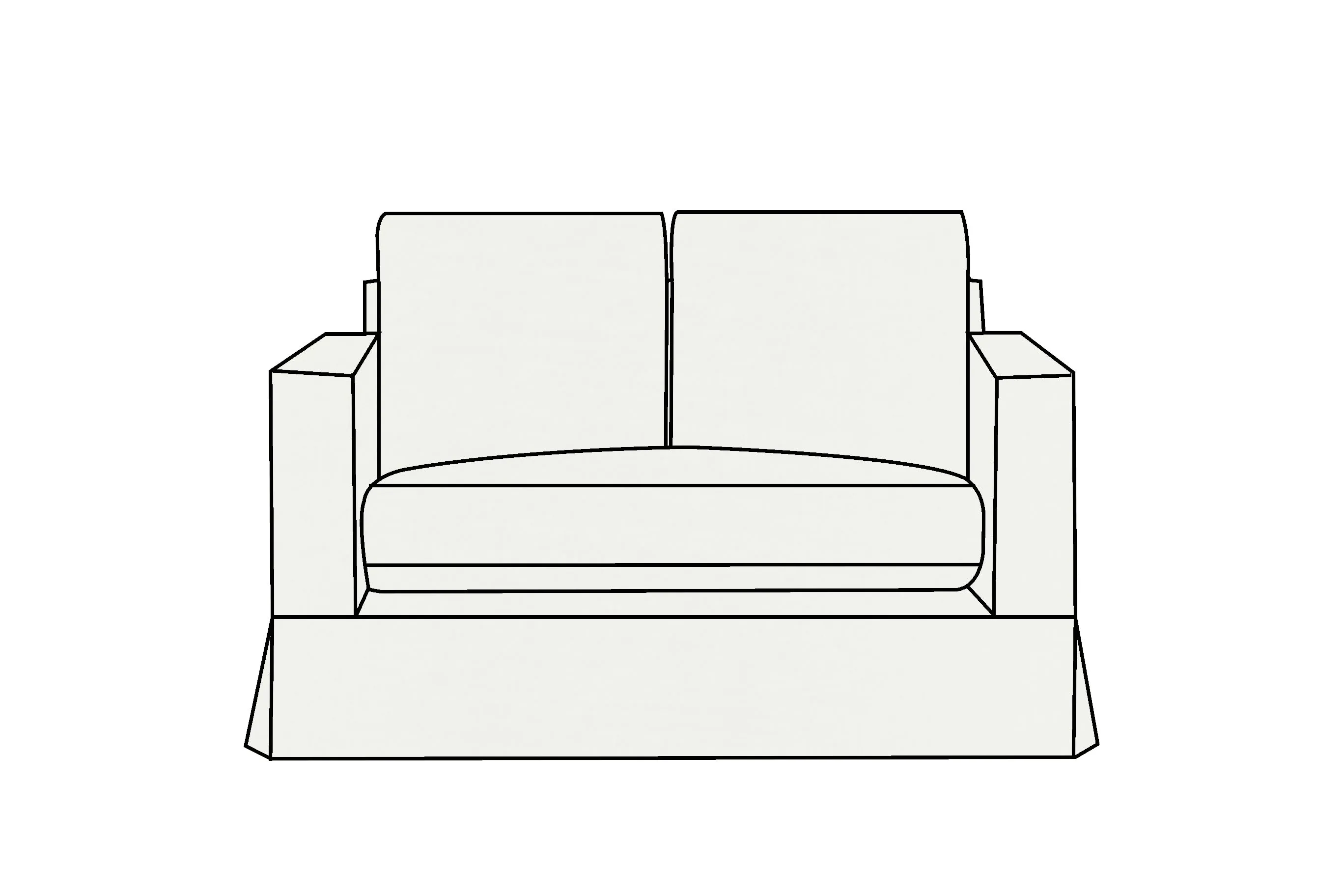 Kate | 2 Seater Extra Loose Cover | Capri Linen