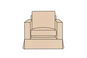Kate | Armchair Extra Loose Cover | Capri Natural