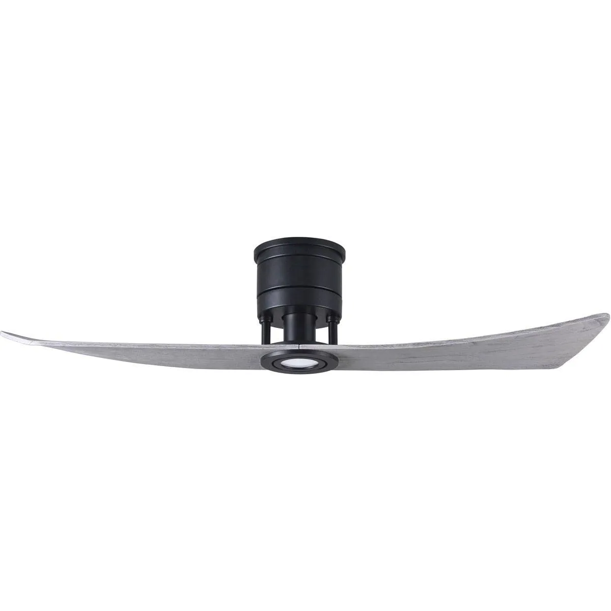 Lindsay 52 Inch 2-Blade Black and Barnwood Damp Rated LED Ceiling Fan with Remote