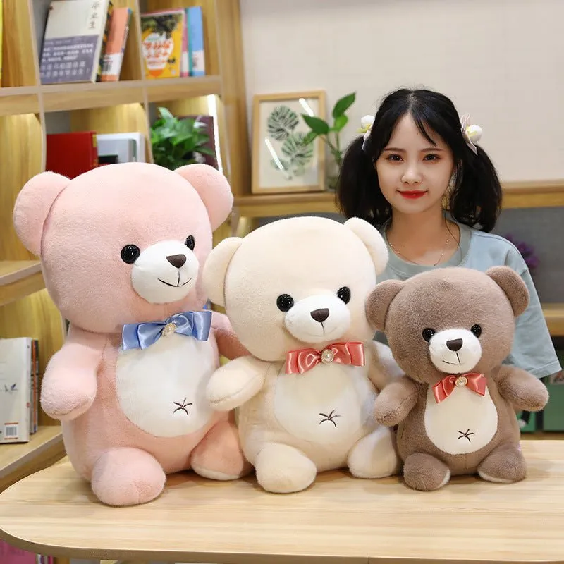 Lovely Soft Bow Tie Teddy Bear Doll Stuffed Animal Plush Toys
