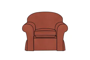 Madrid | Armchair Extra Loose Cover | Kingston Dark Terracotta