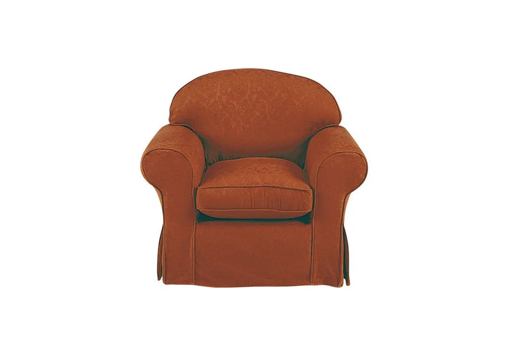 Madrid | Armchair Extra Loose Cover | Kingston Dark Terracotta