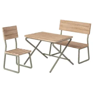 Maileg Garden Set, Table w. Chair   Bench