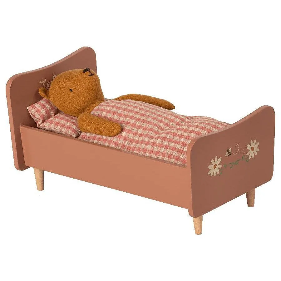 Maileg Wooden Bed - Teddy Mom, Rose