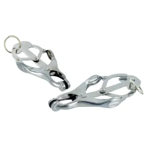 Master Series Ringed Monarch Clover Style Nipple Vices Silver