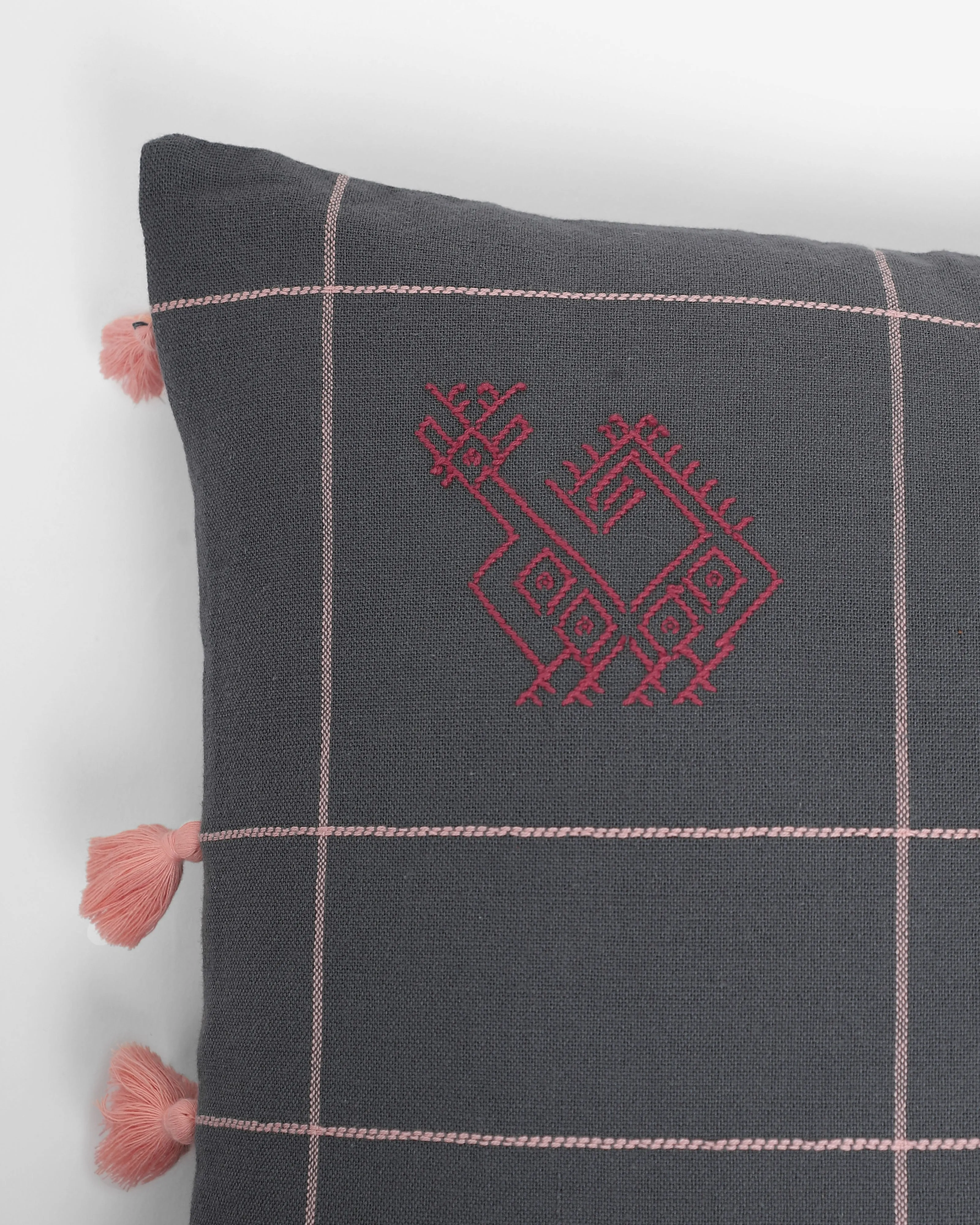 Mayil Extra Weft Cotton Cushion Cover