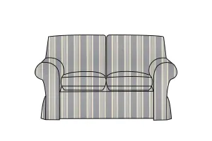 Newport | 2 Seater Extra Loose Cover | Capri Grey Stripe