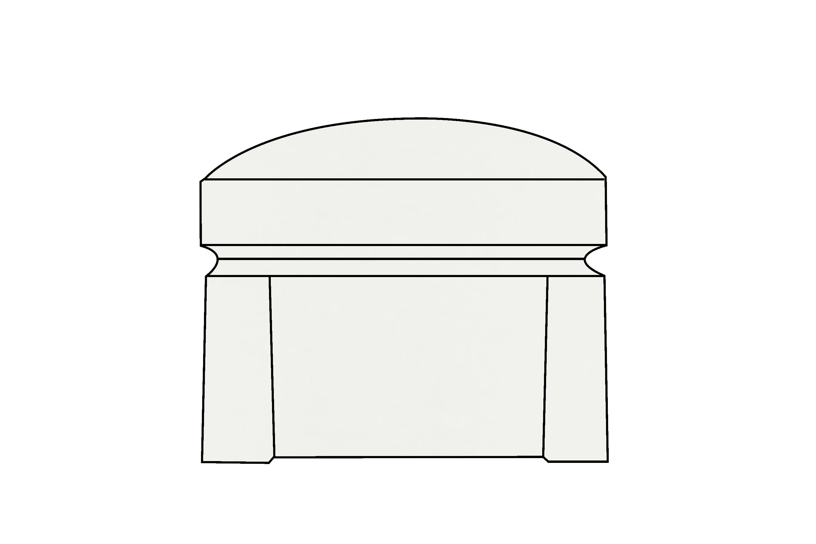 Newport | Footstool Extra Loose Cover | Capri Linen