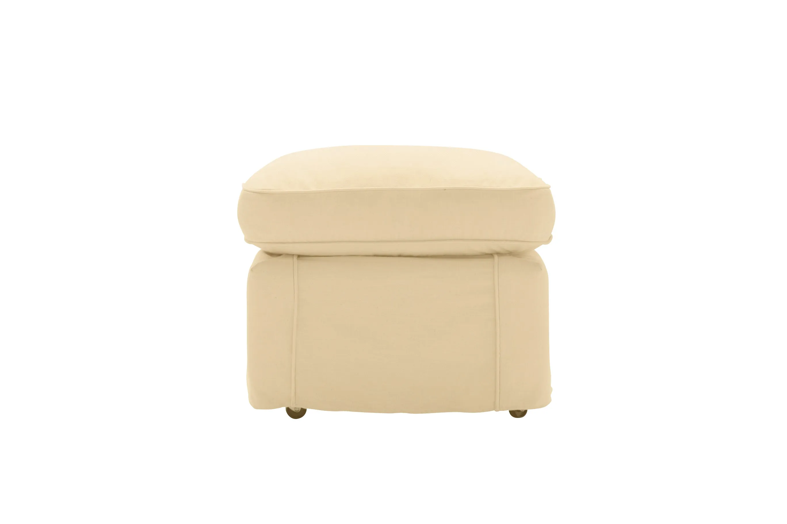 Newport | Footstool Extra Loose Cover | Miami Ivory