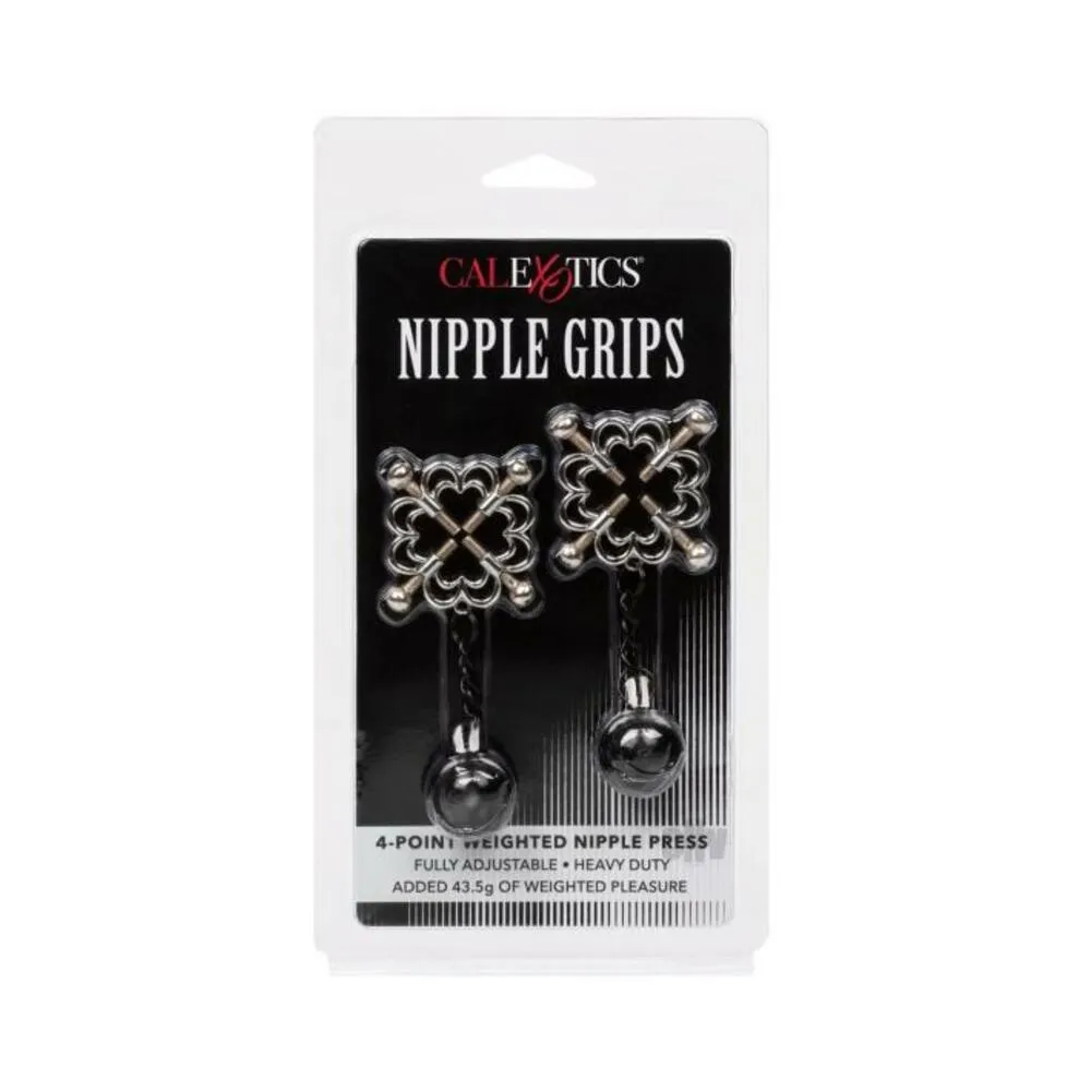 Nipple Grips 4-point Weighted Nipple Press - Silver