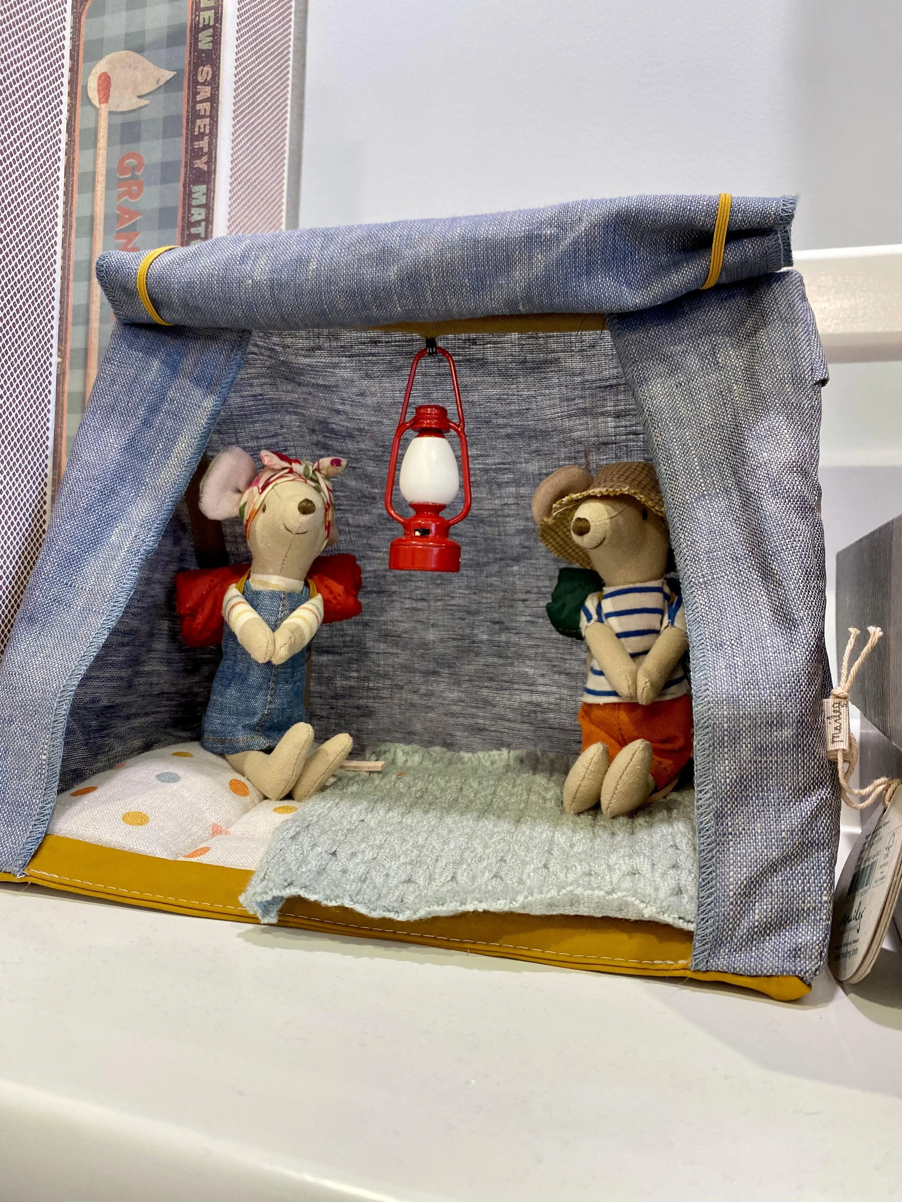 Pretend Play Tent | Happy Camper Tent for Maileg Mouse Doll | Maileg